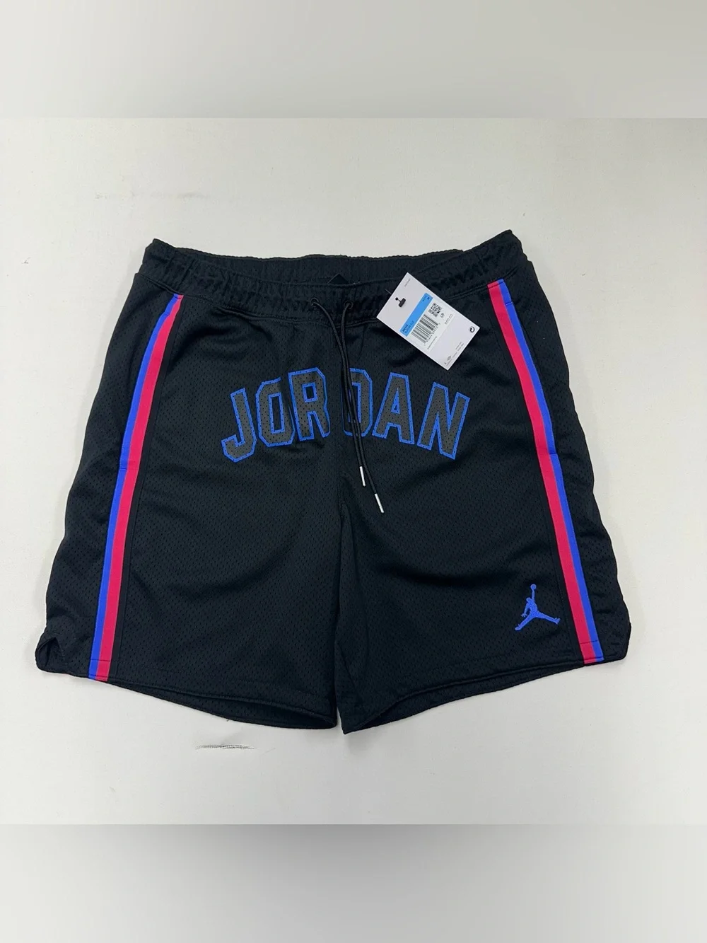 Nike Air Jordan Retro DNA Mesh Logo Rare Air Black Shorts DJ0198-010 Mens Medium